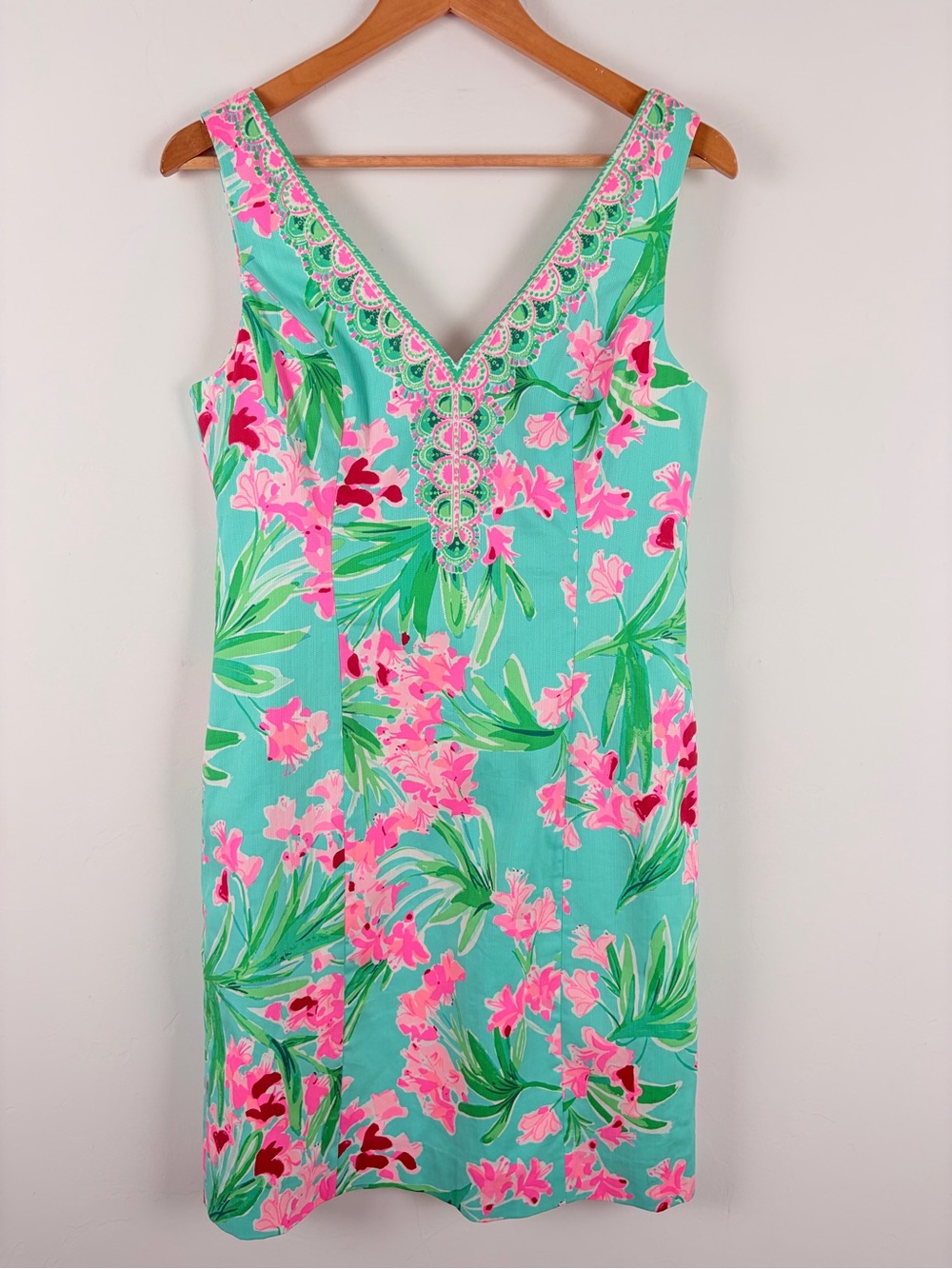 NWT Veya Shift Dress Aqua Al Fresco Size 6